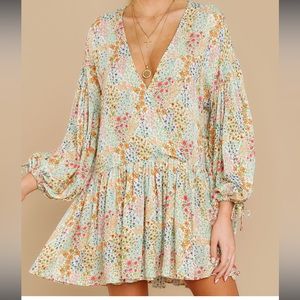 Multi floral print dress